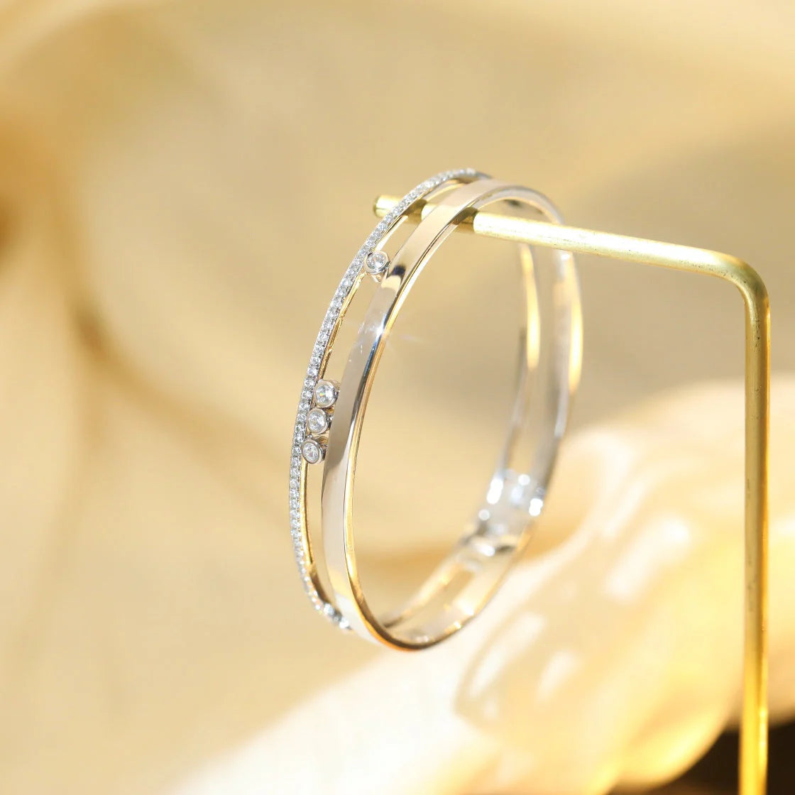 [Vicky]Move Romane Diamond Bangle Bracelet