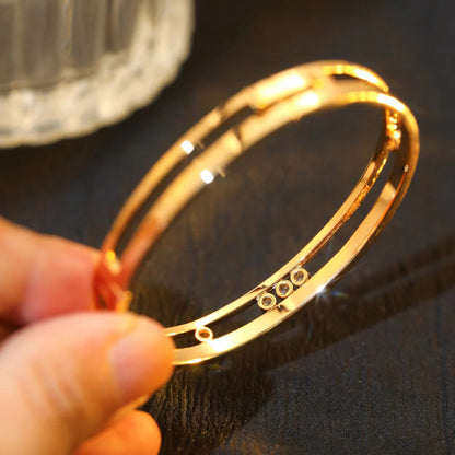 [Vicky]Move Romane Diamond Bangle Bracelet