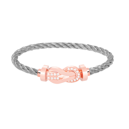 [Vicky]CHANCE LARGE 8 FIGURE BUCKLE HALF DIAMOND BRACELET ROSE GOLD