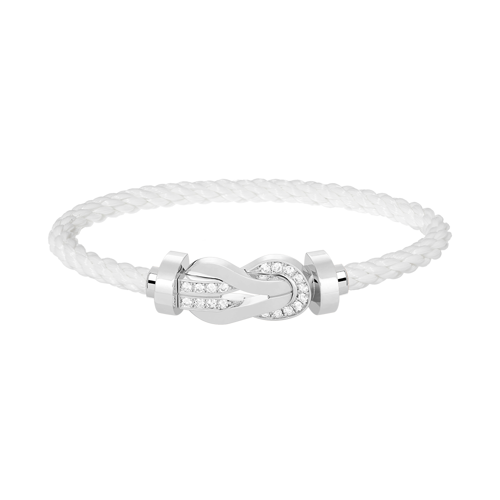 [Vicky]CHANCE GROSSES 8-FACH-SCHNALLE HALBDIAMANT-ARMBAND SILBER
