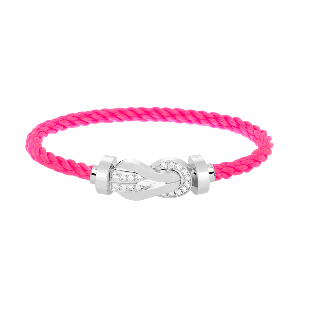 [Vicky]CHANCE GROSSES 8-FACH-SCHNALLE HALBDIAMANT-ARMBAND SILBER