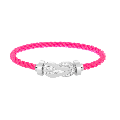 [Vicky]CHANCE GROSSES 8-FACH-SCHNALLE HALBDIAMANT-ARMBAND SILBER