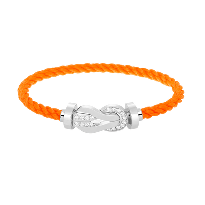 [Vicky]CHANCE GROSSES 8-FACH-SCHNALLE HALBDIAMANT-ARMBAND SILBER