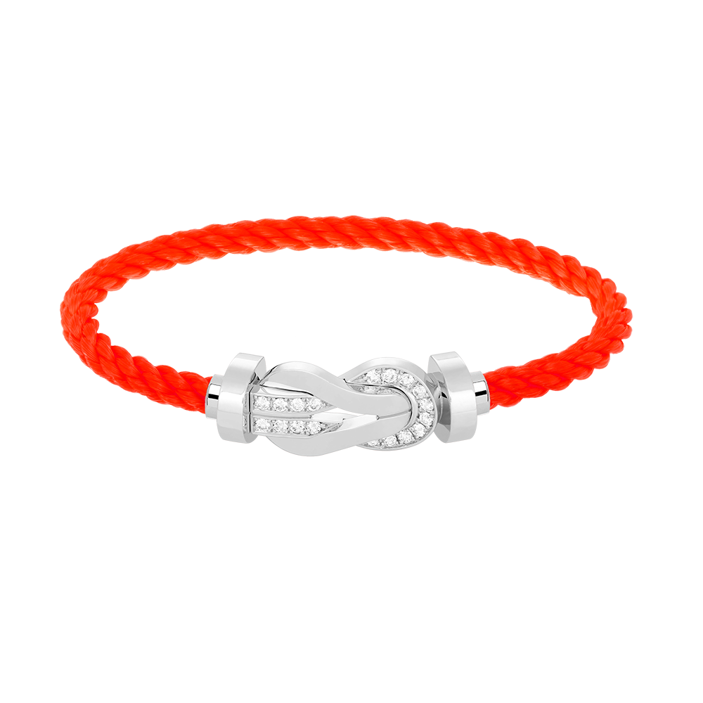 [Vicky]CHANCE GROSSES 8-FACH-SCHNALLE HALBDIAMANT-ARMBAND SILBER
