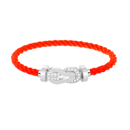 [Vicky]CHANCE GROSSES 8-FACH-SCHNALLE HALBDIAMANT-ARMBAND SILBER