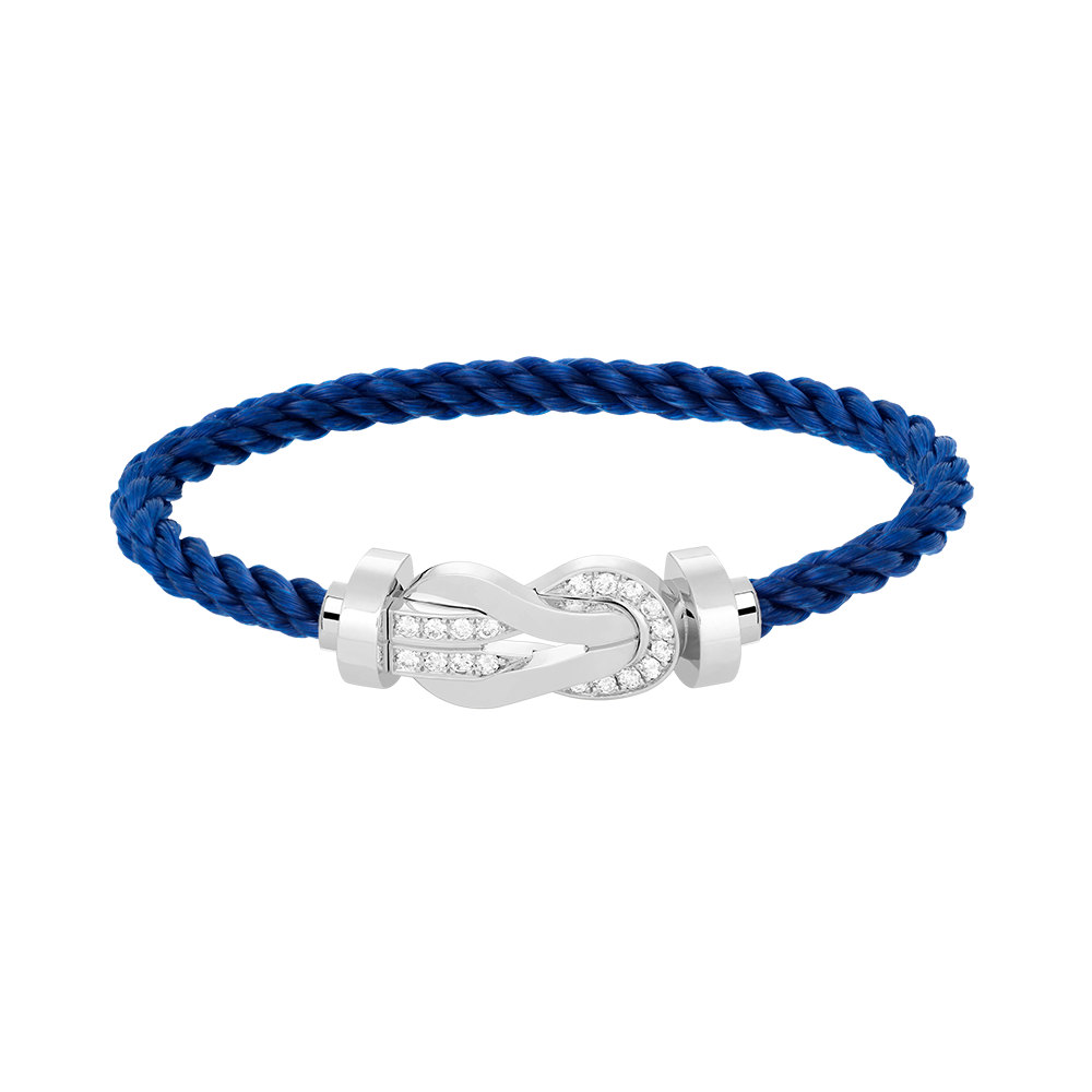 [Vicky]CHANCE GROSSES 8-FACH-SCHNALLE HALBDIAMANT-ARMBAND SILBER