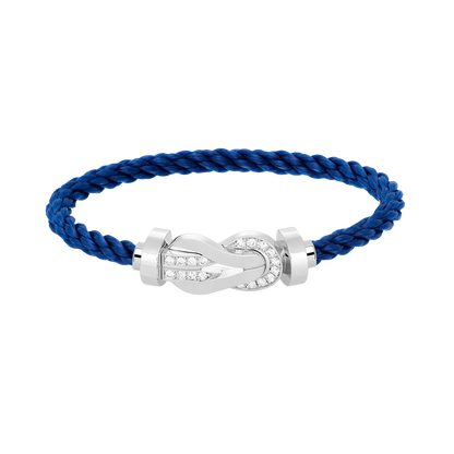 [Vicky]CHANCE GROSSES 8-FACH-SCHNALLE HALBDIAMANT-ARMBAND SILBER