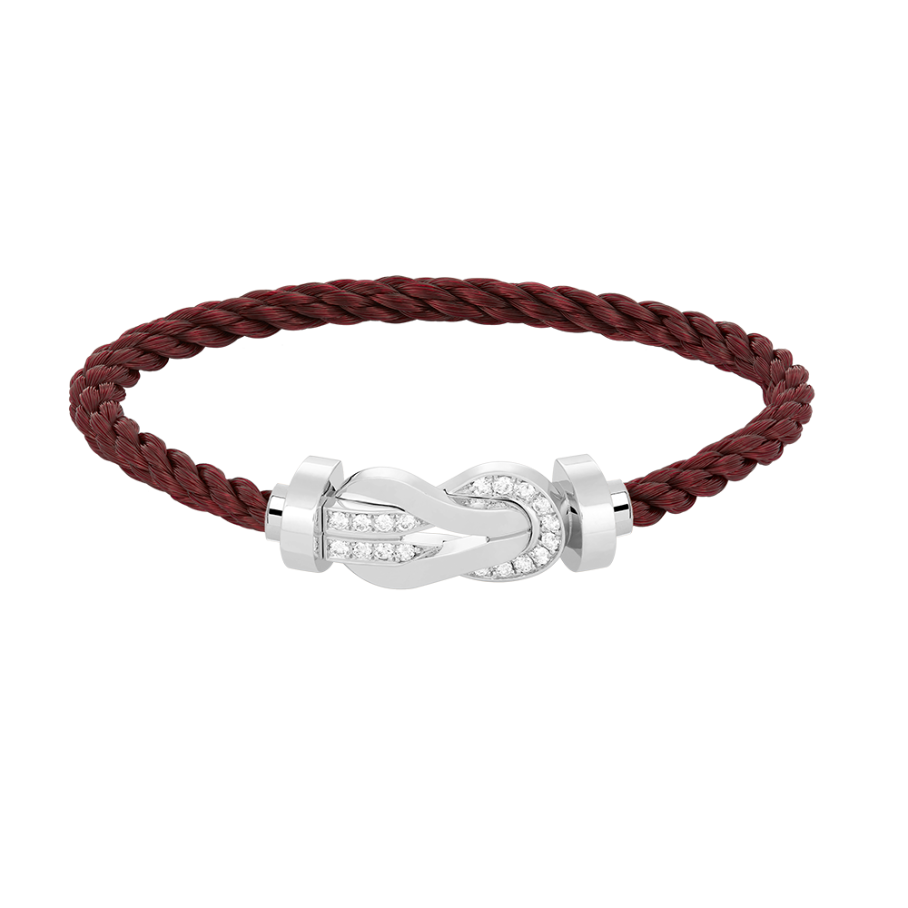 [Vicky]CHANCE GROSSES 8-FACH-SCHNALLE HALBDIAMANT-ARMBAND SILBER