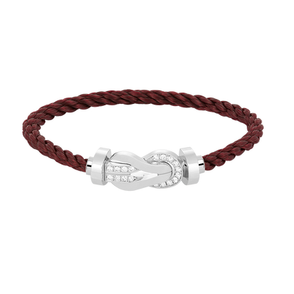 [Vicky]CHANCE GROSSES 8-FACH-SCHNALLE HALBDIAMANT-ARMBAND SILBER