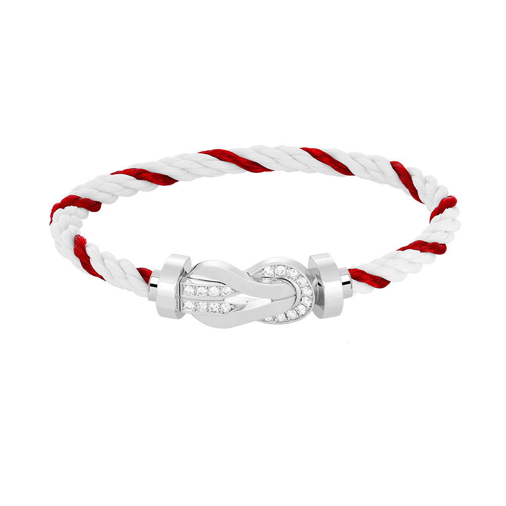 [Vicky]CHANCE GROSSES 8-FACH-SCHNALLE HALBDIAMANT-ARMBAND SILBER
