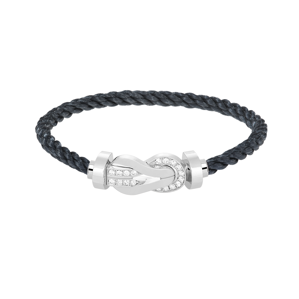 [Vicky]CHANCE GROSSES 8-FACH-SCHNALLE HALBDIAMANT-ARMBAND SILBER