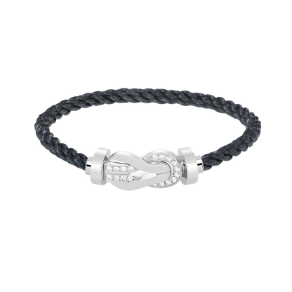 [Vicky]CHANCE GROSSES 8-FACH-SCHNALLE HALBDIAMANT-ARMBAND SILBER