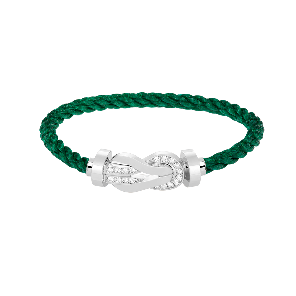 [Vicky]CHANCE GROSSES 8-FACH-SCHNALLE HALBDIAMANT-ARMBAND SILBER