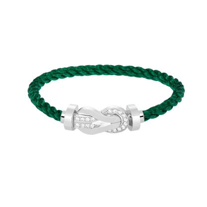 [Vicky]CHANCE GROSSES 8-FACH-SCHNALLE HALBDIAMANT-ARMBAND SILBER