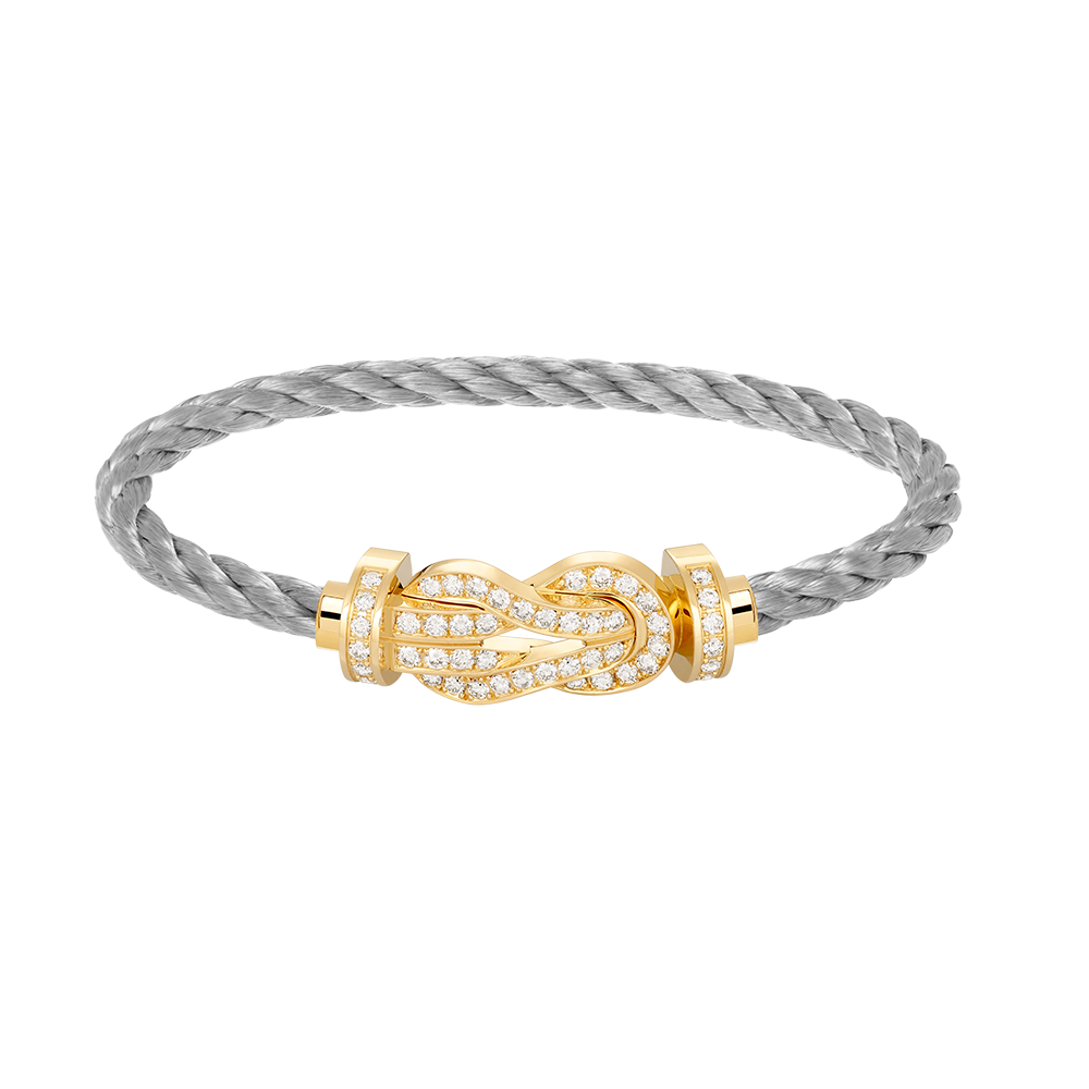 [Vicky]CHANCE LARGE 8 FIGURE BUCKLE FULLDIAMOND BRACELET GOLD