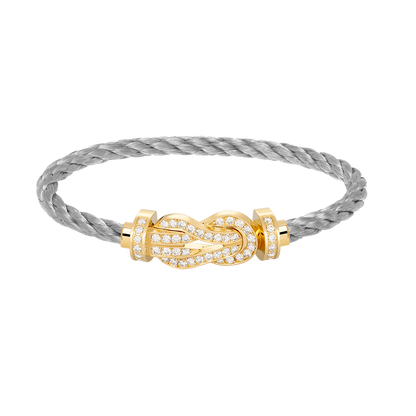 [Vicky]CHANCE LARGE 8 FIGURE BUCKLE FULLDIAMOND BRACELET GOLD