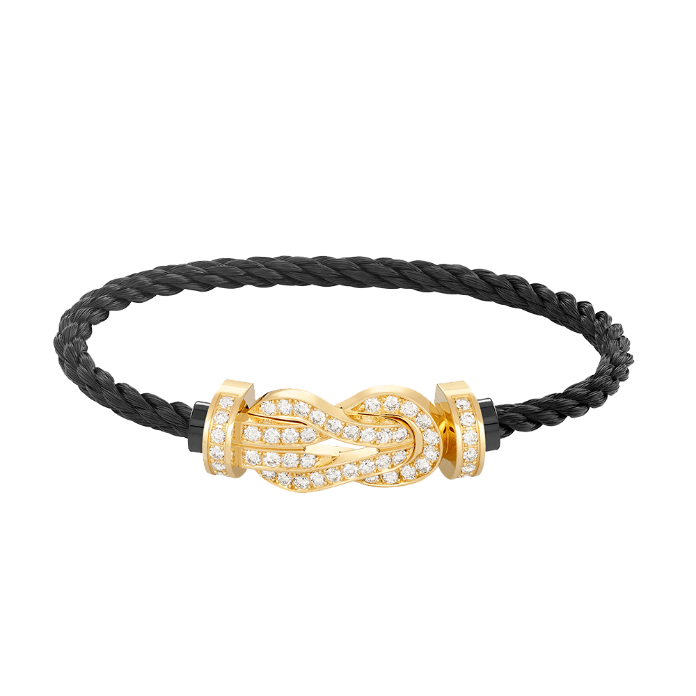 [Vicky]CHANCE LARGE 8 FIGURE BUCKLE FULLDIAMOND BRACELET GOLD