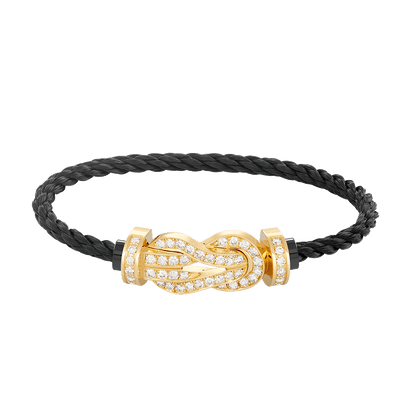 [Vicky]CHANCE LARGE 8 FIGURE BUCKLE FULLDIAMOND BRACELET GOLD