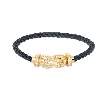[Vicky]CHANCE LARGE 8 FIGURE BUCKLE FULLDIAMOND BRACELET GOLD