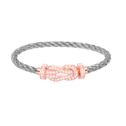 [Vicky]CHANCE LARGE 8 FIGURE BUCKLE FULL DIAMOND BRACELET ROSE GOLD