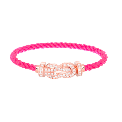 [Vicky]CHANCE LARGE 8 FIGURE BUCKLE FULL DIAMOND BRACELET ROSE GOLD