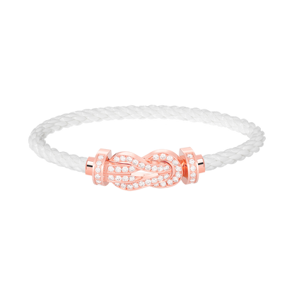 [Vicky]CHANCE LARGE 8 FIGURE BUCKLE FULL DIAMOND BRACELET ROSE GOLD