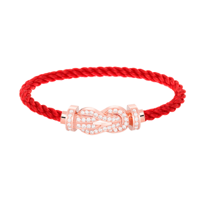 [Vicky]CHANCE LARGE 8 FIGURE BUCKLE FULL DIAMOND BRACELET ROSE GOLD