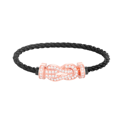 [Vicky]CHANCE LARGE 8 FIGURE BUCKLE FULL DIAMOND BRACELET ROSE GOLD