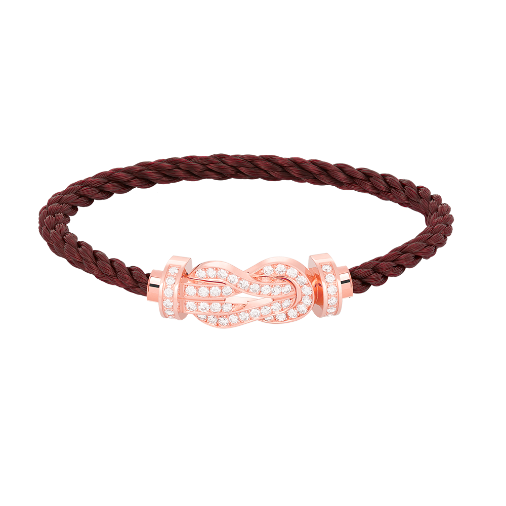 [Vicky]CHANCE LARGE 8 FIGURE BUCKLE FULL DIAMOND BRACELET ROSE GOLD