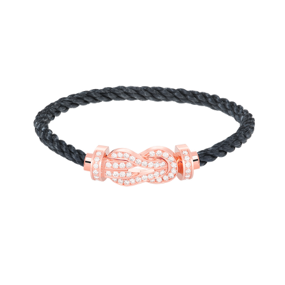 [Vicky]CHANCE LARGE 8 FIGURE BUCKLE FULL DIAMOND BRACELET ROSE GOLD