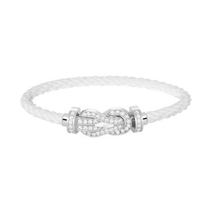 [Vicky]CHANCE LARGE 8 FIGURE BUCKLE FULL DIAMOND BRACELET SILVER
