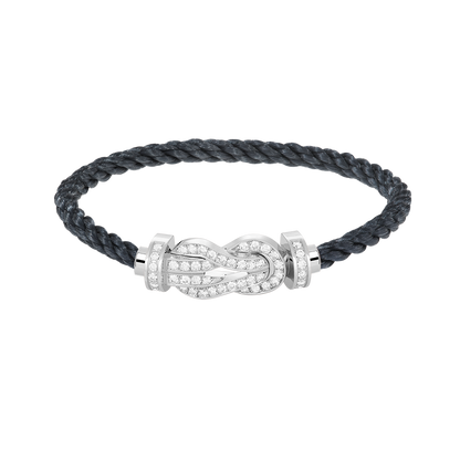 [Vicky]CHANCE LARGE 8 FIGURE BUCKLE FULL DIAMOND BRACELET SILVER