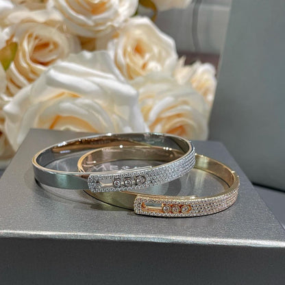 [Vicky]Move Noa Rose Gold Pavé Diamond Bangle Bracelet
