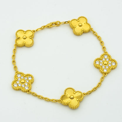 [Vicky] CLOVER 5 MOTIF LASER BRACELET COLLECTION