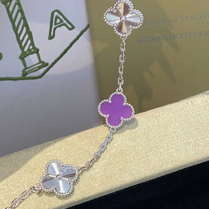 [Vicky] CLOVER 5 MOTIF VIOLET BRACELET COLLECTION