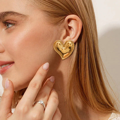 [Royal Vicky]Liora Gold Heart Earrings