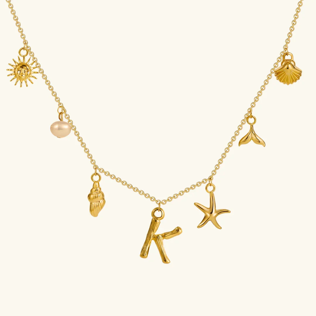 [Royal Vicky]Avaria Ocean Initial Necklace