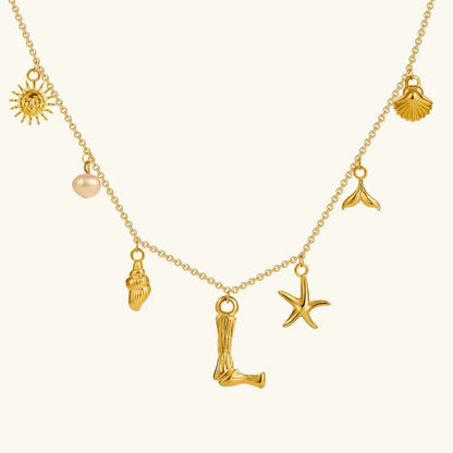 [Royal Vicky]Avaria Ocean Initial Necklace