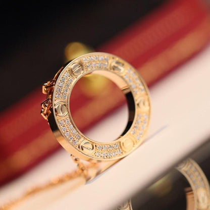 [Vicky]LOVE NECKLACE ADJUSTABLE ROSE GOLD