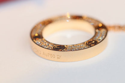 [Vicky]LOVE NECKLACE ADJUSTABLE ROSE GOLD