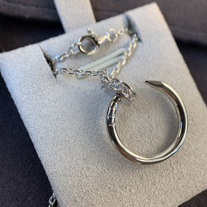 [Vicky]JUSTE NECKLACE SILVER DIAMONDS