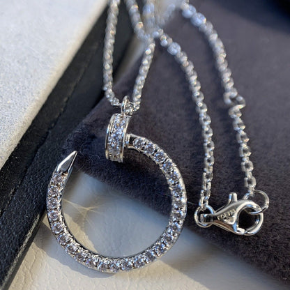[Vicky]JUSTE NECKLACE SILVER DIAMONDS