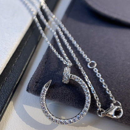 [Vicky]JUSTE NECKLACE SILVER DIAMONDS