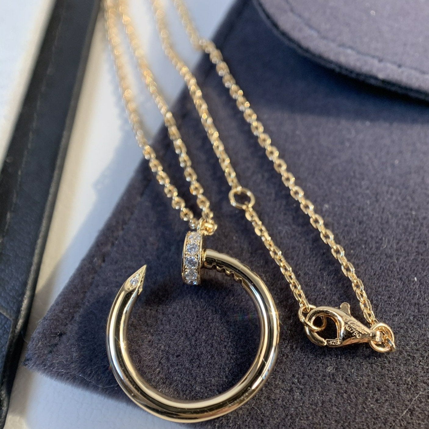 [Vicky]JUSTE NECKLACE PINK GOLD