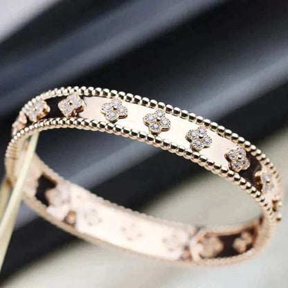 [Vicky]CLOVER ARMBAND 8MM DIAMANTEN