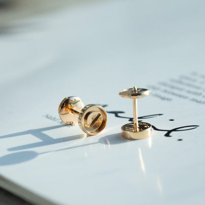 [Vicky]LOVE EARRINGS PINK GOLD 10MM