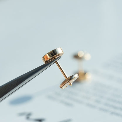 [Vicky]LOVE EARRINGS PINK GOLD 10MM