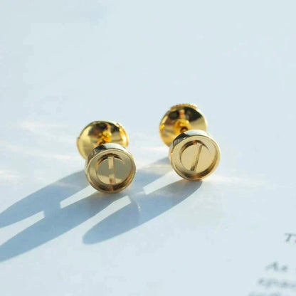 [Vicky]LOVE EARRINGS GOLD 10MM