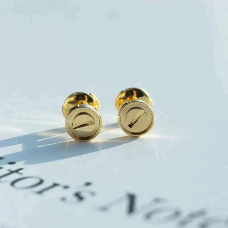 [Vicky]LOVE EARRINGS GOLD 10MM