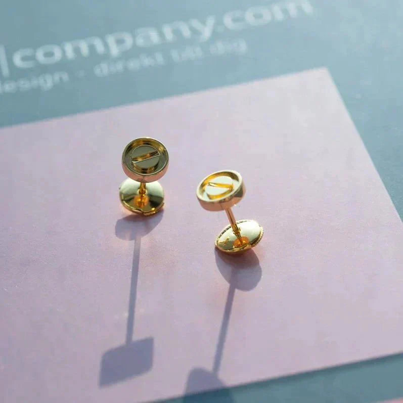 [Vicky]LOVE EARRINGS GOLD 10MM